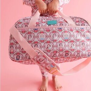 Posh Peanut Pink Floral Portrait Kids Duffle Bag